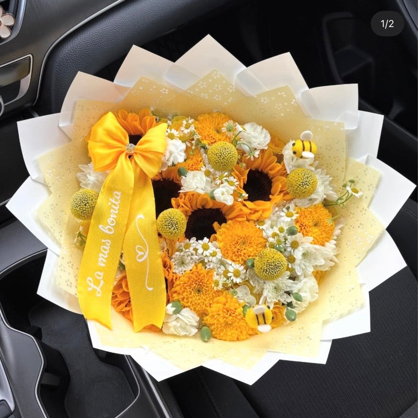 Honey Bloom bouquet by Athena Flowers, Mississauga